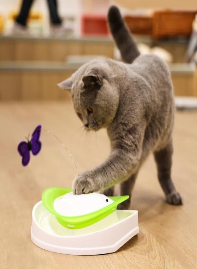 KittuPet لعبة كيتوبيت التفاعلية للقطط، تعمل بالحركة، على شكل فراشة، لعبة إثراء للقطط الصغيرة، مع قطعة غيار واحدة، للقطط المنزلية، عبوة من قطعة واحدة - Image 3